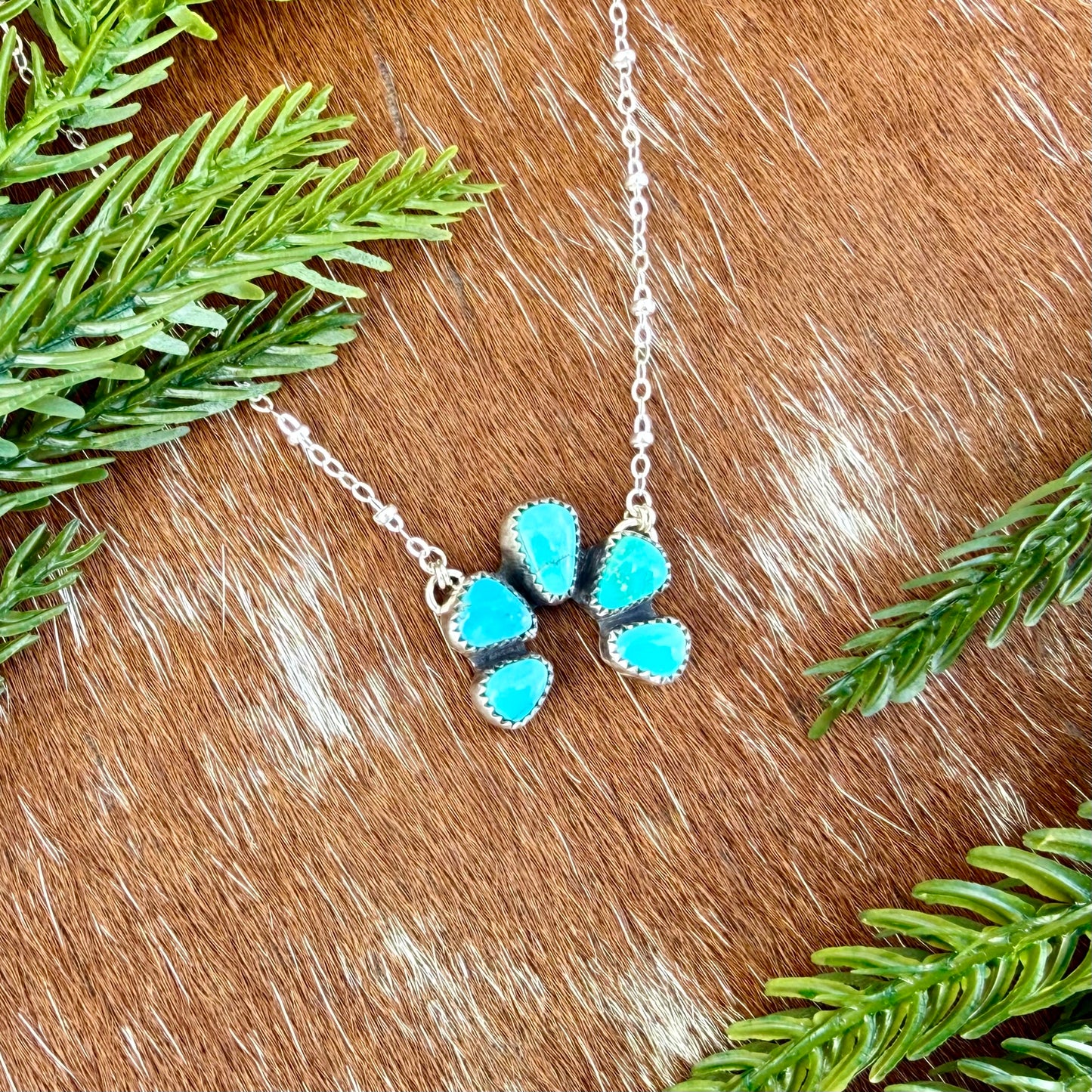Mini Natural Lone Mountain Turquoise Necklace