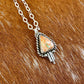 Mexican Fire Opal necklace with silver flare