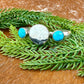 White Buffalo and Kingman Turquoise cuff bracelet