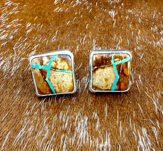 Royston Ribbon Turquoise Cufflinks