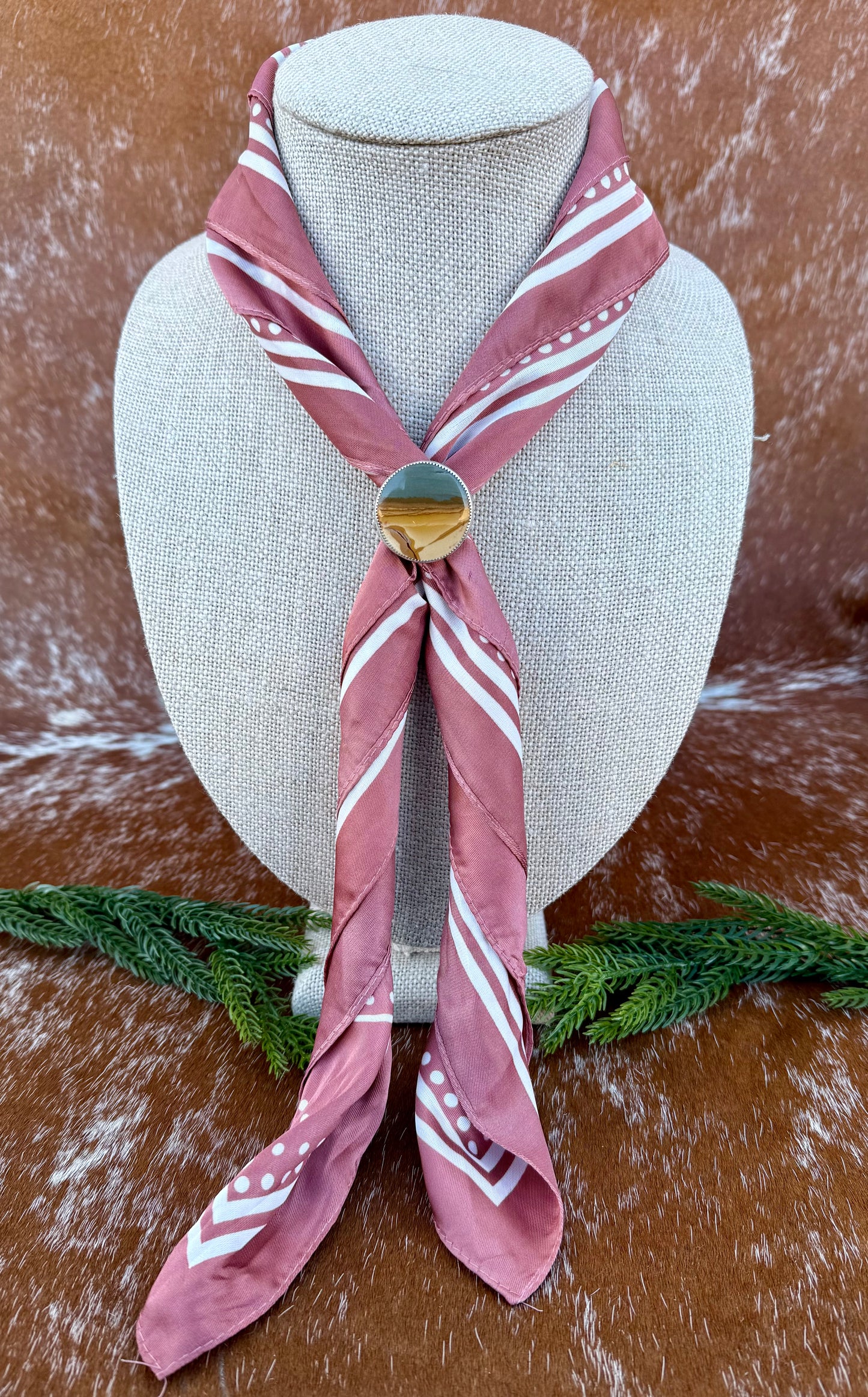 Owyhee Picture Jasper Scarf Slide/Ring
