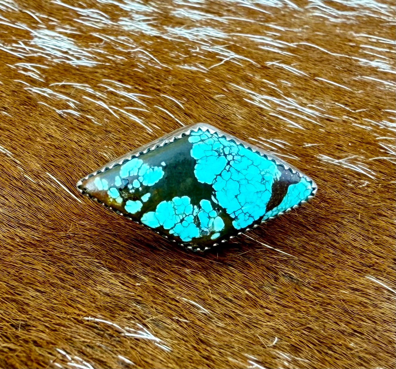 Turquoise #8 Stamped Arrow Ring