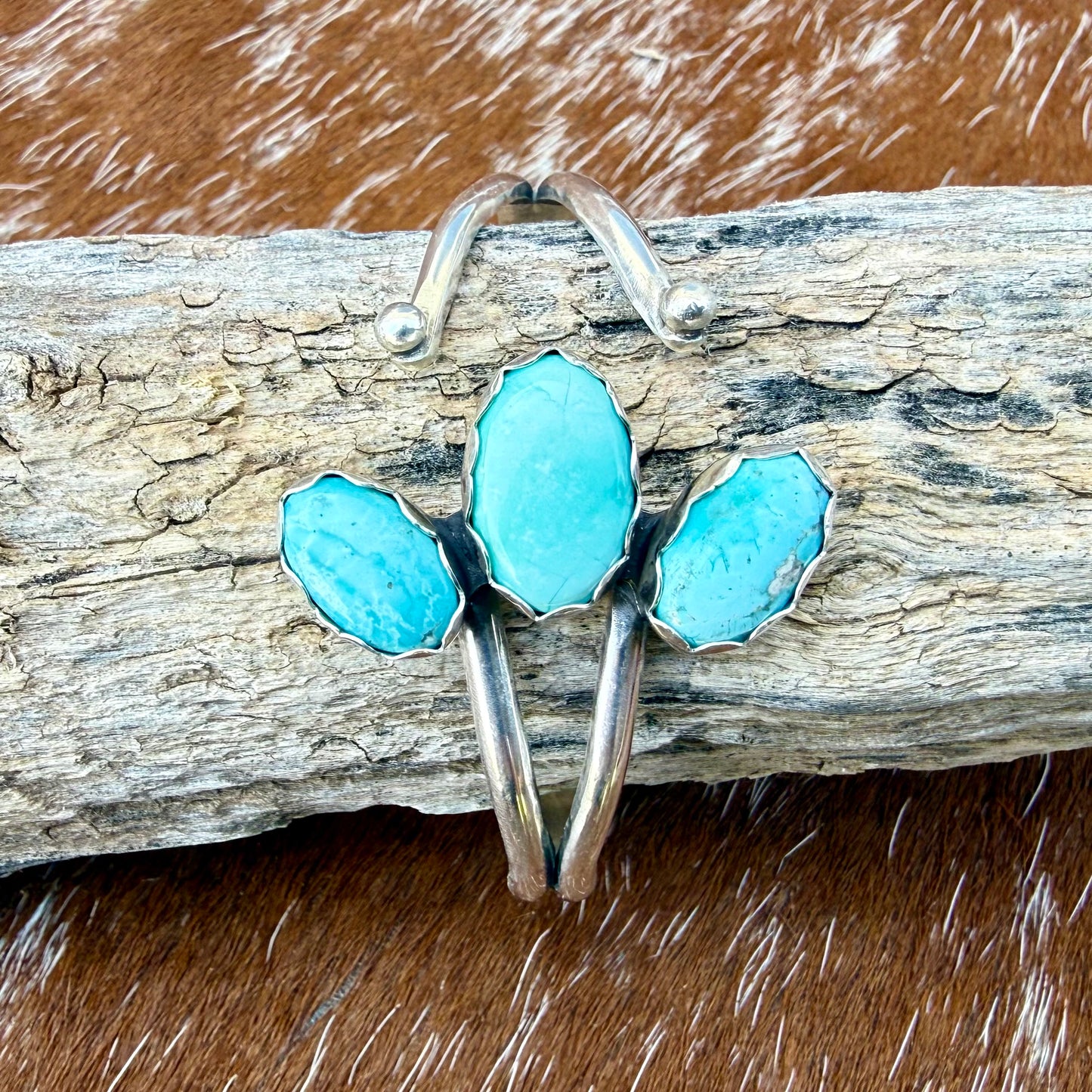 White Water Turquoise wrap cuff bracelet