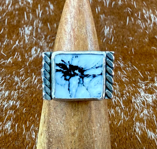 White Buffalo Twisted Band Ring