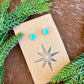 Kingman Turquoise teardrop stud earrings