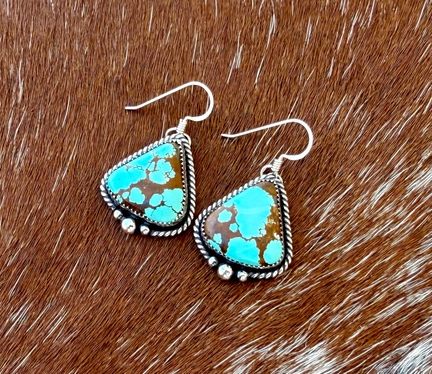 Number 8 Turquoise Earrings