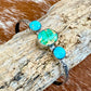 Sonoran Gold Turquoise and Kingman Turquoise cuff bracelet