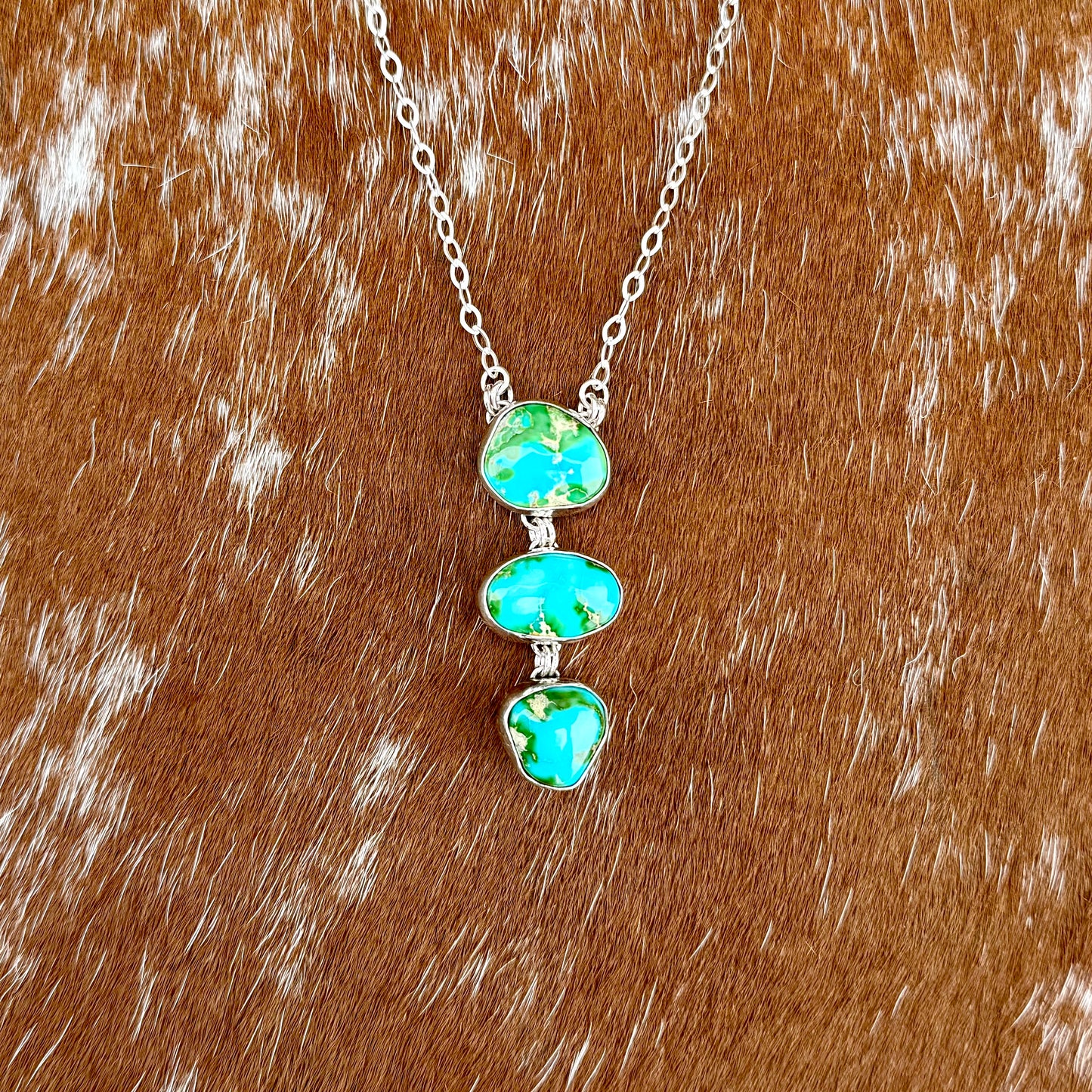 Sonoran Gold triple stone necklace