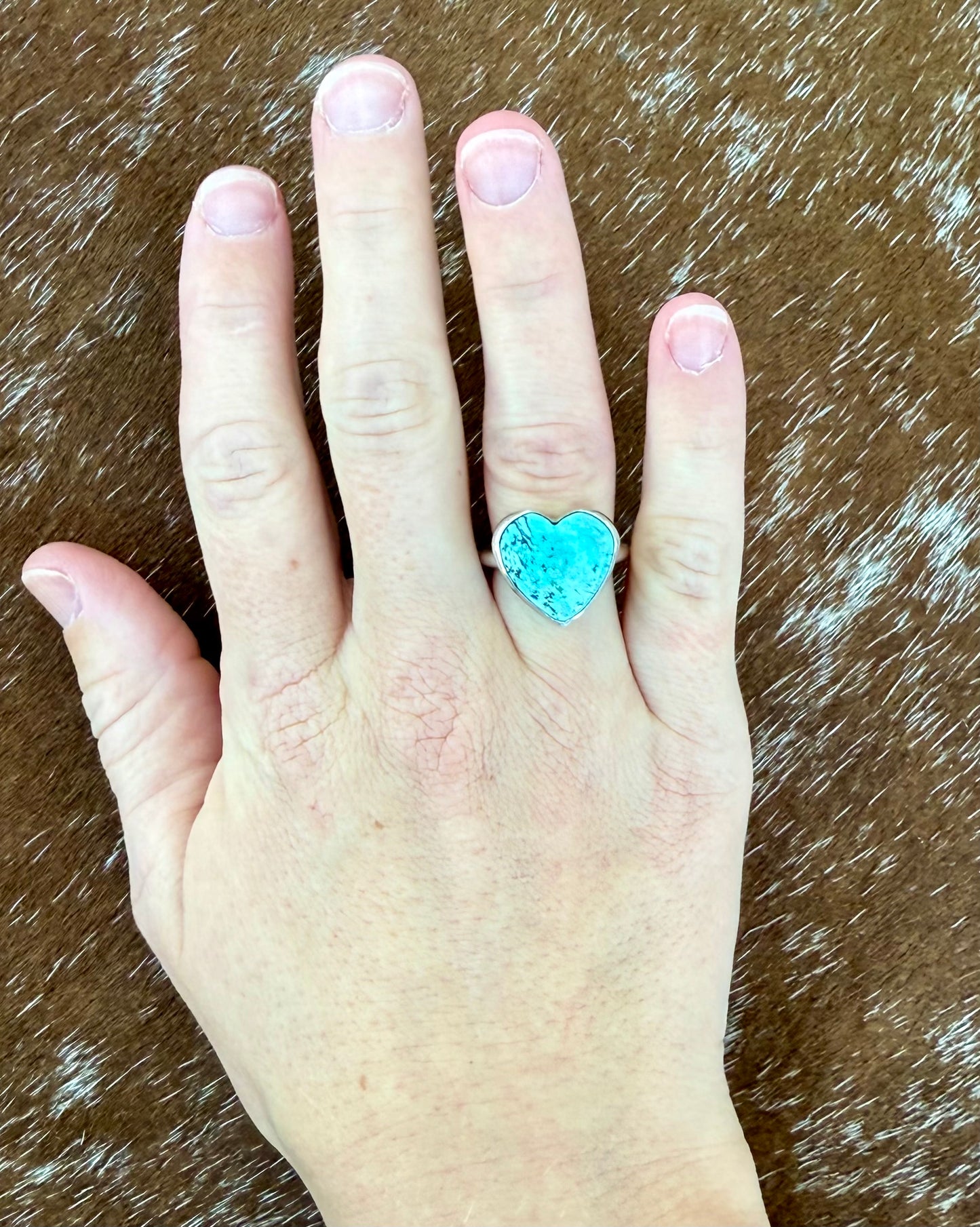 Kingman Turquoise Heart Ring
