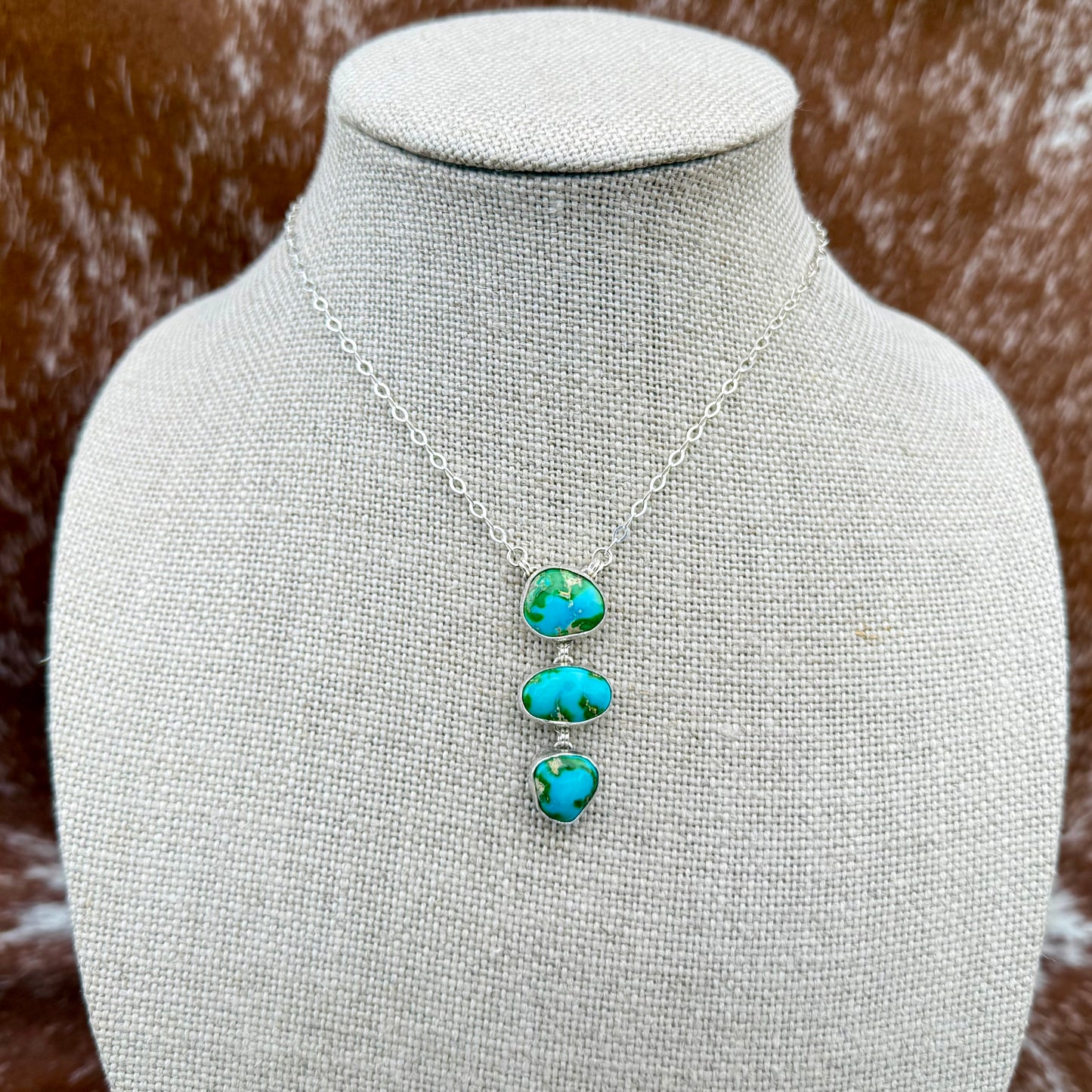 Sonoran Gold triple stone necklace