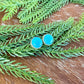 Kingman Turquoise Round stud earrings