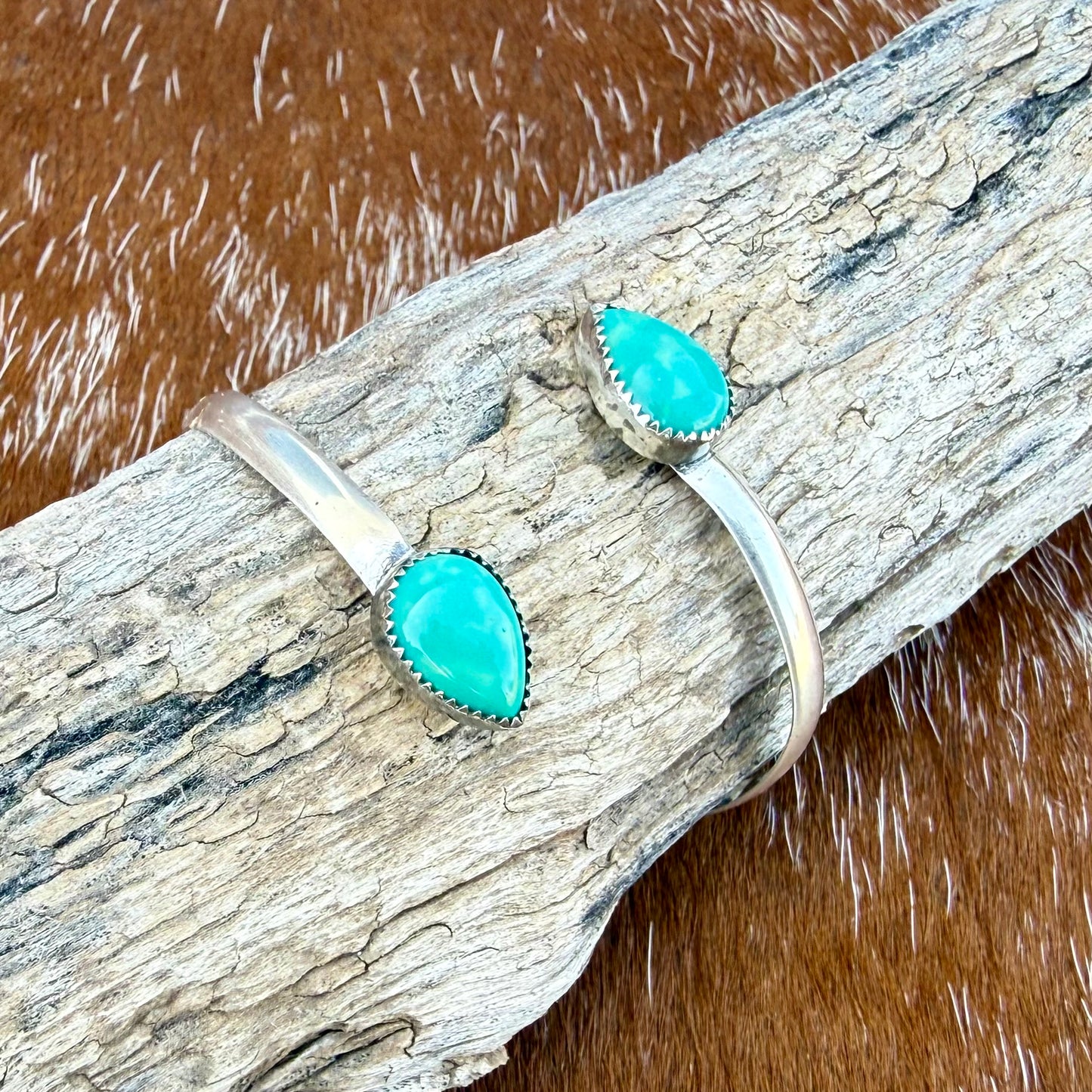 Kingman Turquoise wrap cuff bracelet