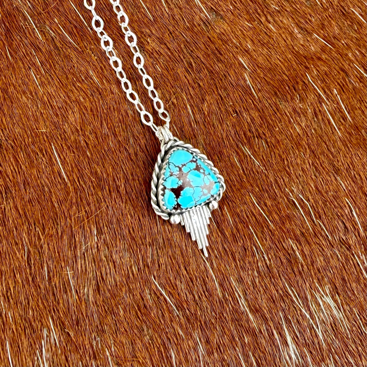 Egyptian turquoise with Silver Flare