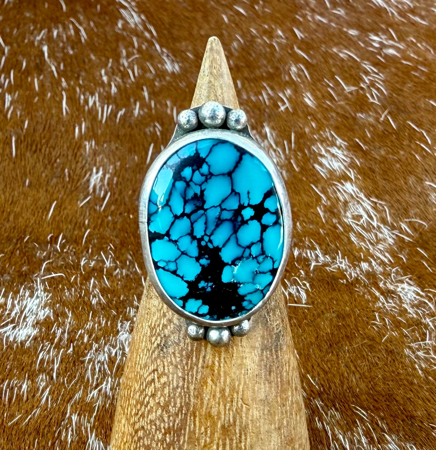 Moon River Turquoise Split Shank Ring