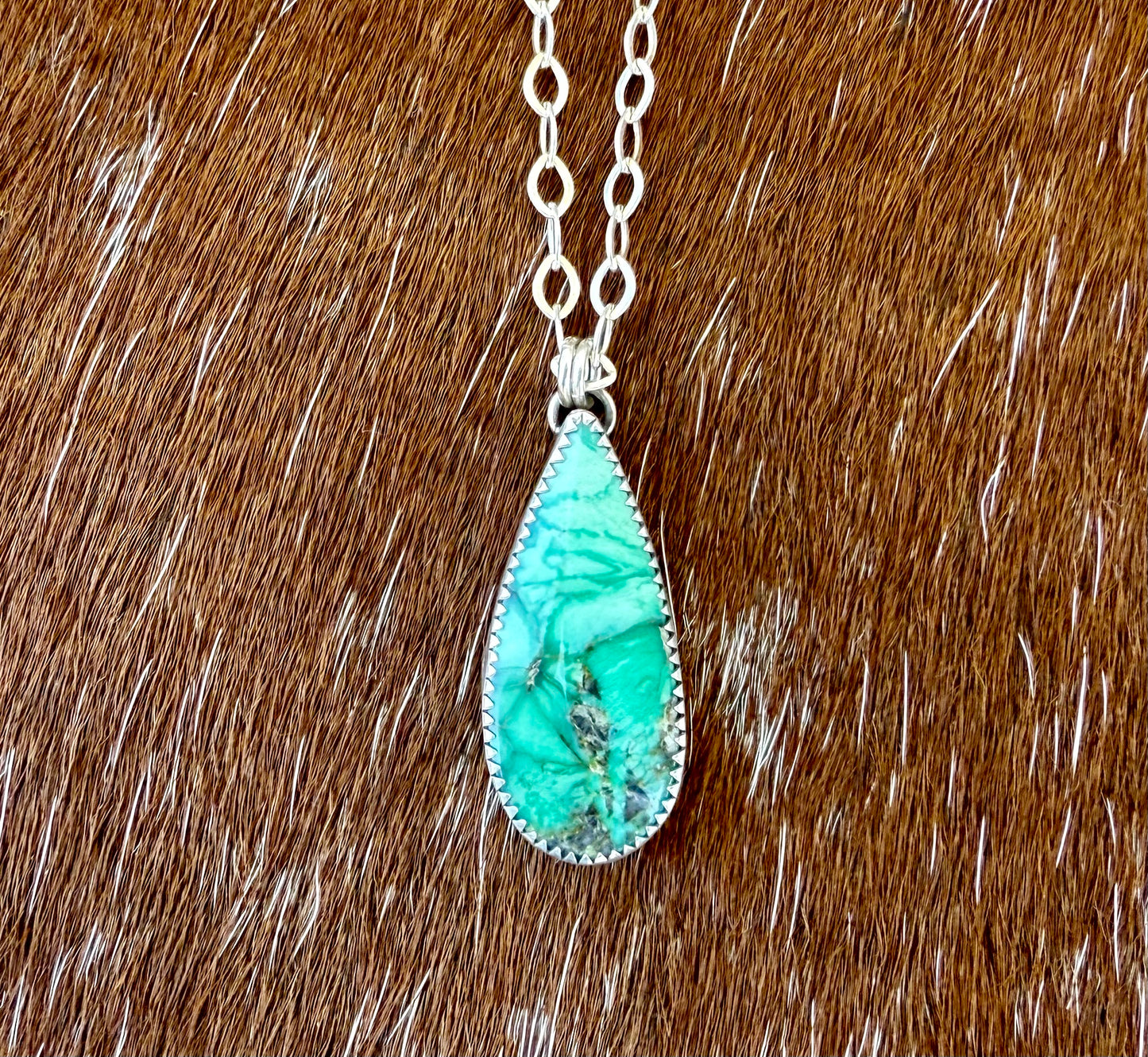 Broken Arrow Variscite Necklace