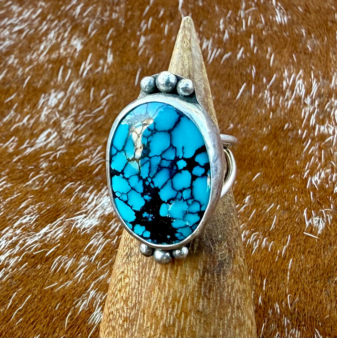 Moon River Turquoise Split Shank Ring