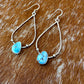 Golden Hills Turquoise teardrop dangle earrings