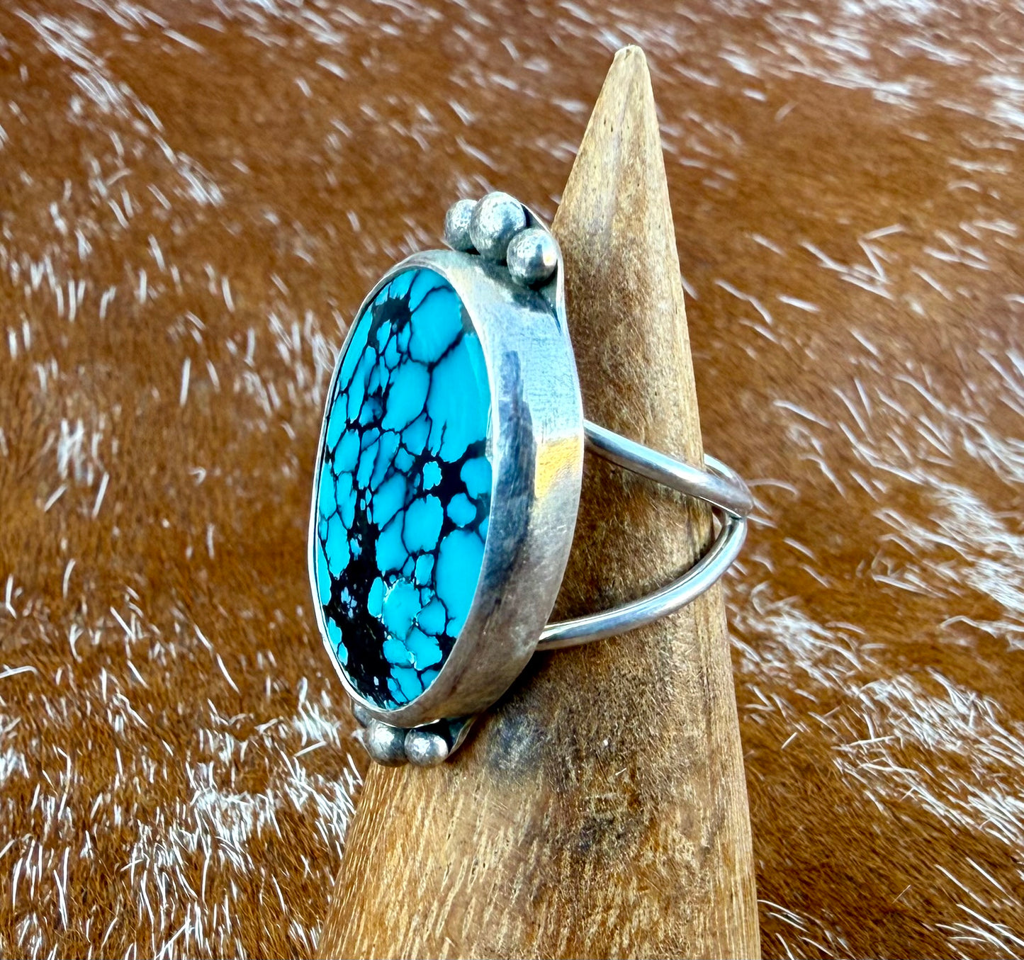 Moon River Turquoise Split Shank Ring