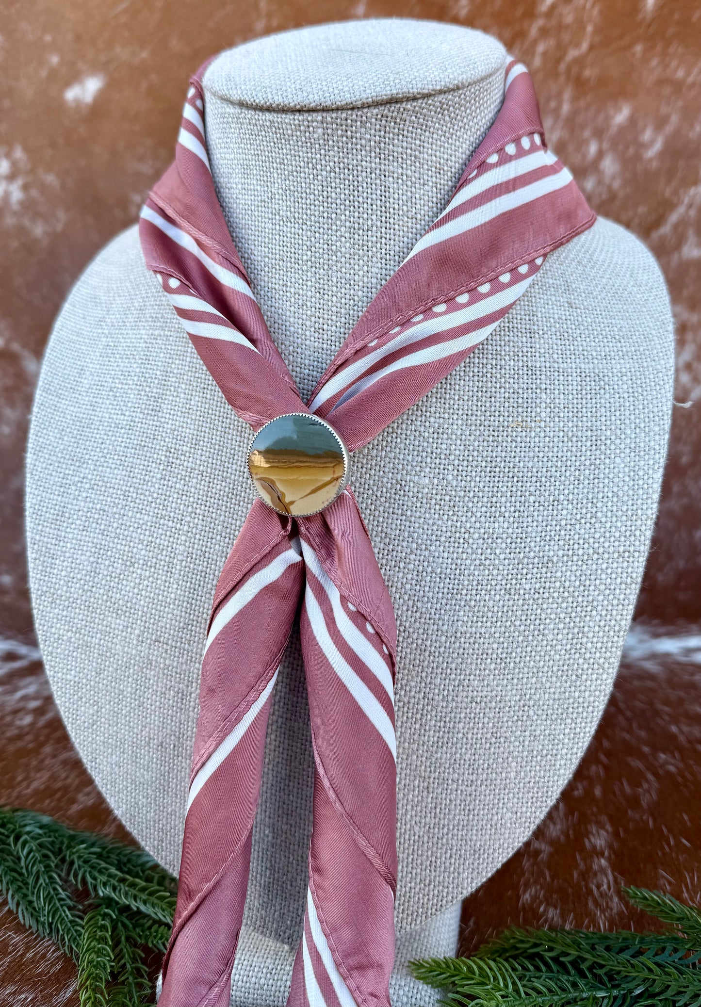 Owyhee Picture Jasper Scarf Slide/Ring