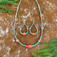 Sterling Silver Pearl 5mm, Kingman Turquoise, Spiny Oyster beaded necklace