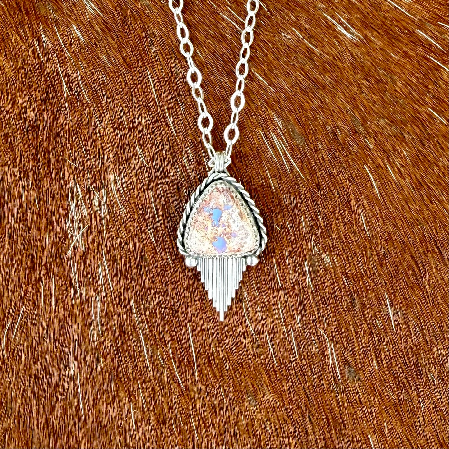 Mexican Fire Opal with Silver Flare