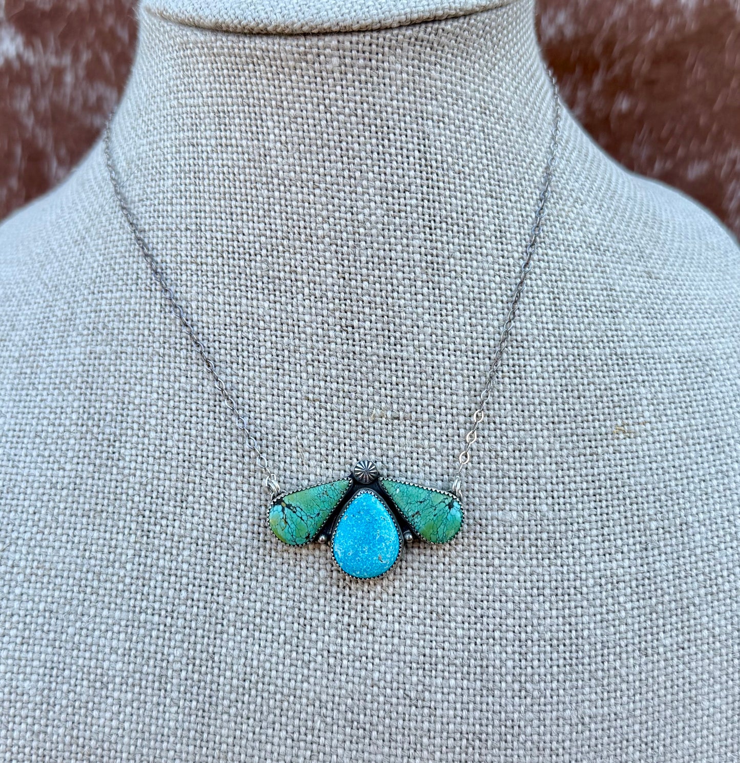 Blue Moon Turquoise & Sonoran Blue Turquoise Necklace