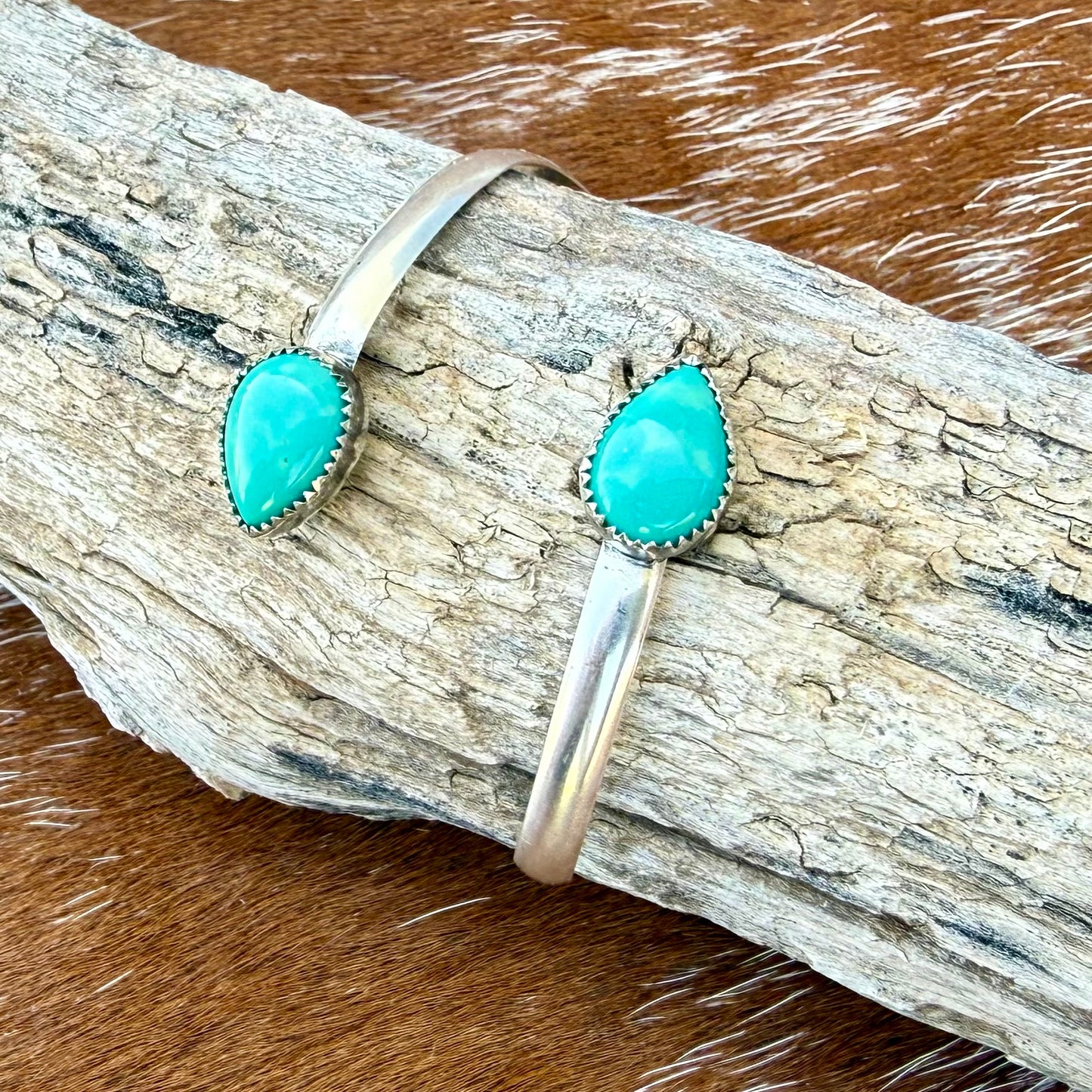 Kingman Turquoise wrap cuff bracelet