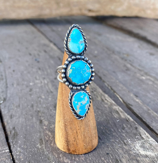 Blue Ridge Turquoise Triple Stone Ring