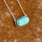 Royston Turquoise oval bar necklace