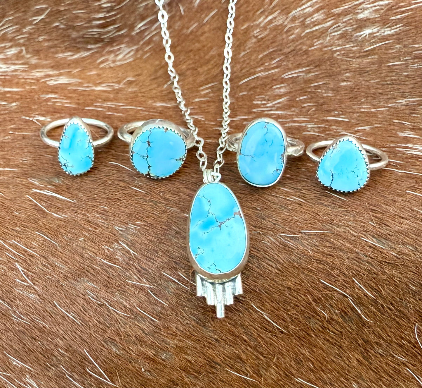 Golden Hills Turquoise Necklace with Silver Flare