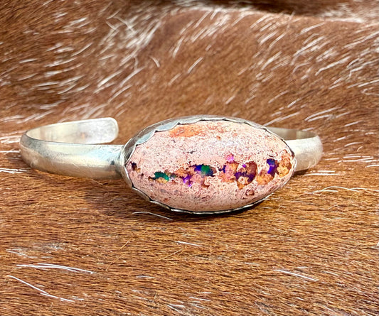 Mexican Fire Opal cuff bracelet