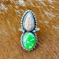 Sonoran Gold Turquoise & Mexican Fire Opal Double Stone Necklace