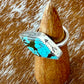 Turquoise #8 Stamped Arrow Ring