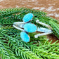 White Water Turquoise wrap cuff bracelet