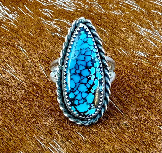 Blue Moon Turquoise Teardrop Ring