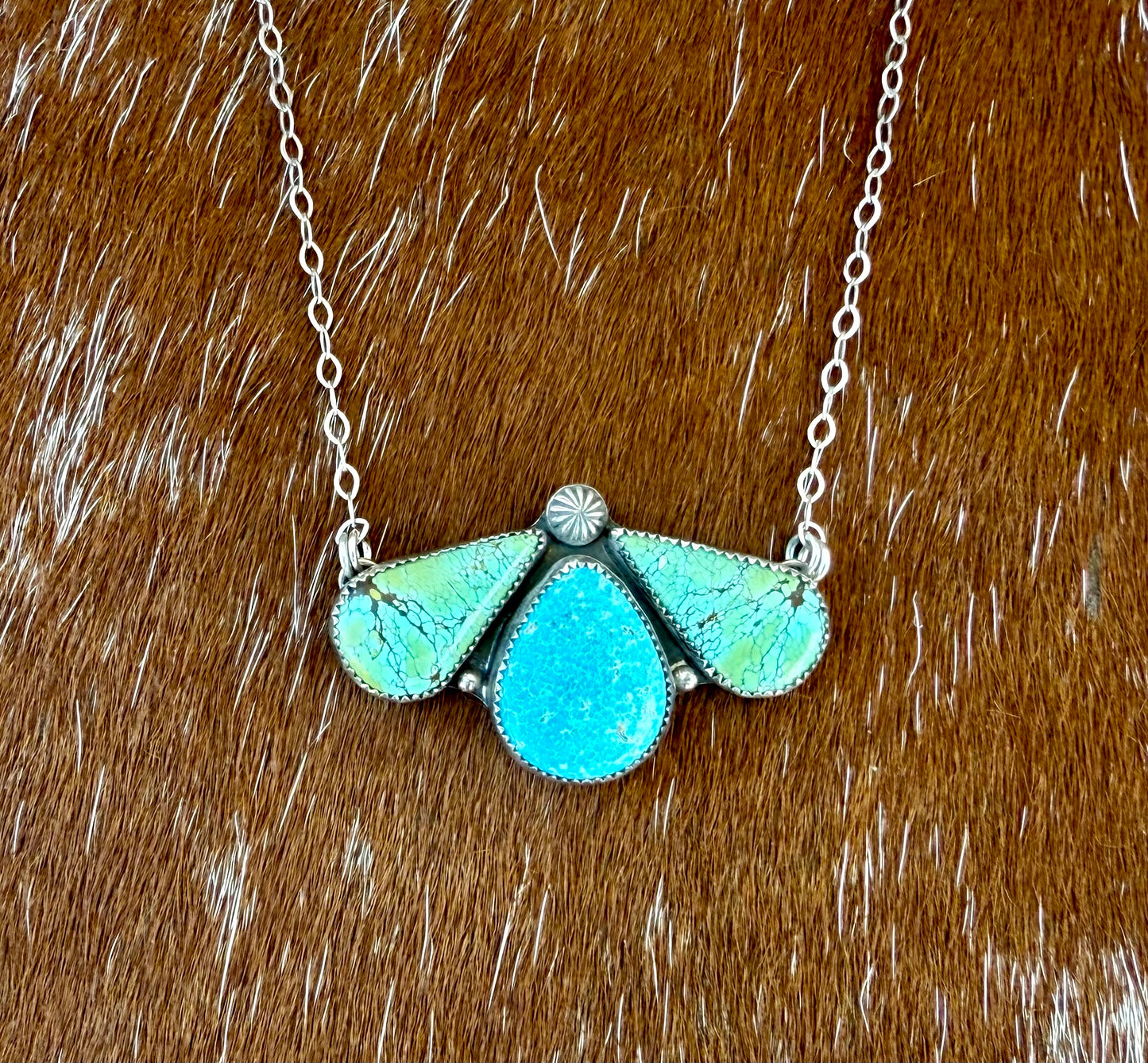 Blue Moon Turquoise & Sonoran Blue Turquoise Necklace