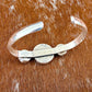White Buffalo and Kingman Turquoise cuff bracelet