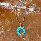 Royston Ribbon and Kingman Turquoise 9 stone pendant necklace with 22” Sterling Silver pearl strand