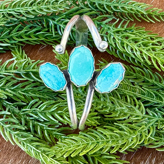 White Water Turquoise wrap cuff bracelet