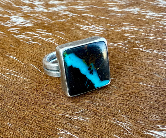 Sierra Nevada Turquoise Square Double Band Ring
