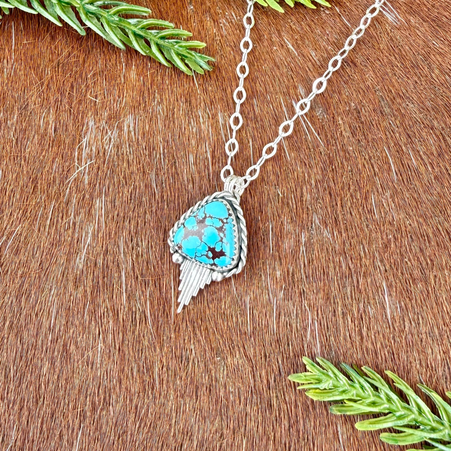 Egyptian turquoise with Silver Flare