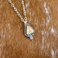 Mexican Fire Opal necklace with silver flare