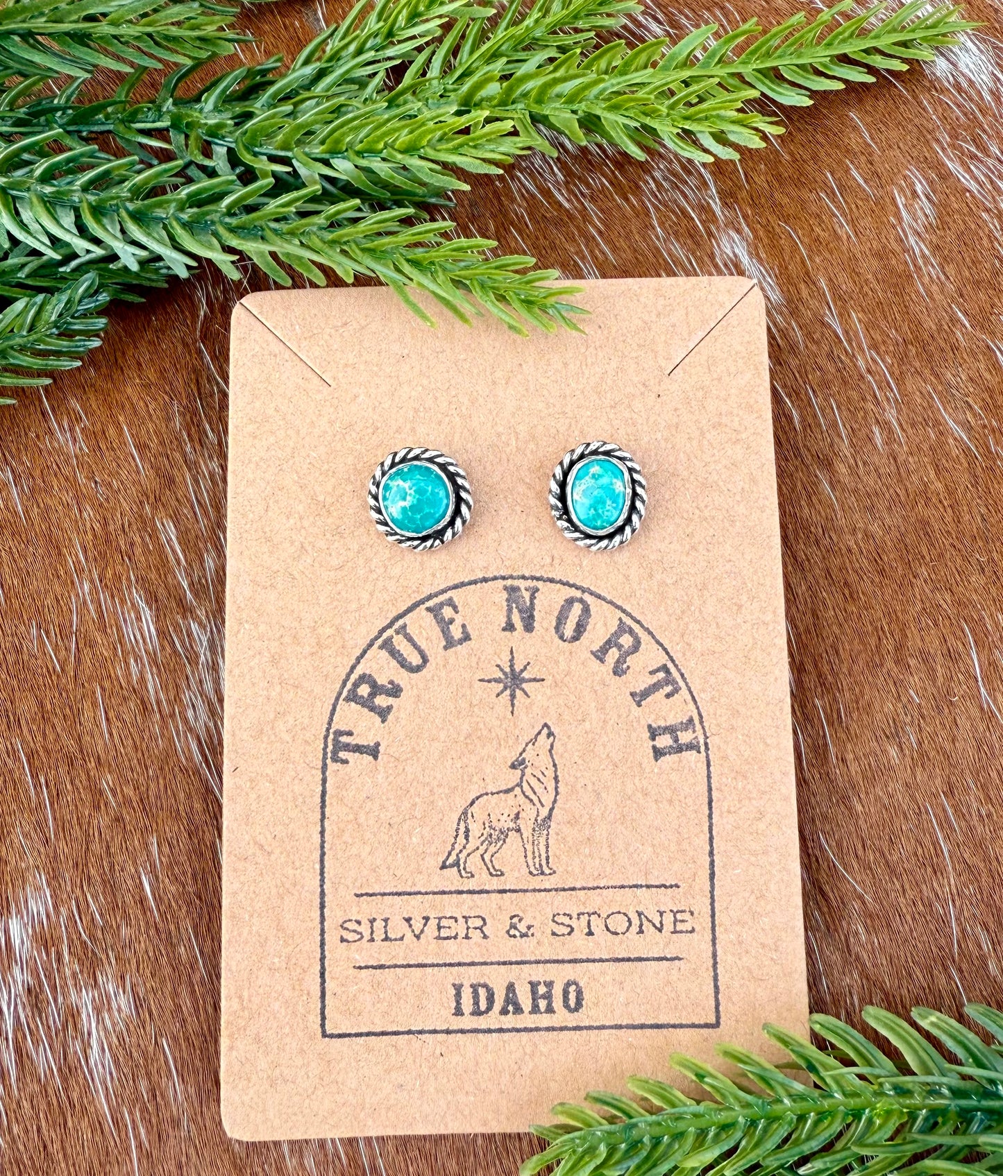 Sonoran Gold Turquoise stud earrings