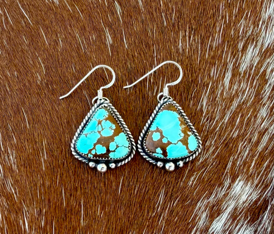 Number 8 Turquoise Earrings
