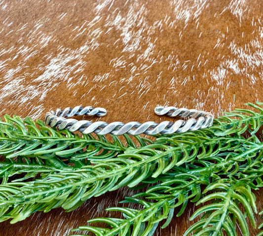 Fine Silver .999 Double Twist cuff bracelet