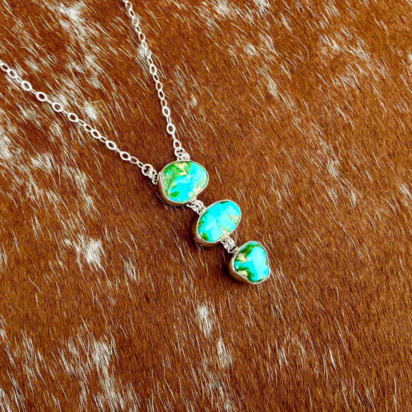 Sonoran Gold triple stone necklace