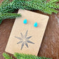 Kingman Turquoise teardrop stud earrings