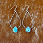 Golden Hills Turquoise teardrop dangle earrings