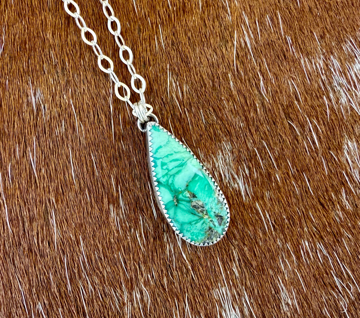 Broken Arrow Variscite Necklace