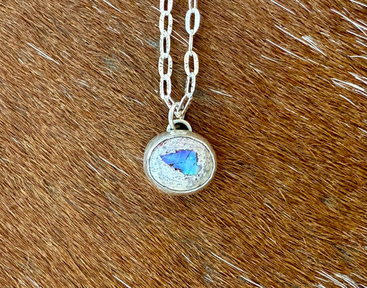 Mexican Fire Opal mini necklace